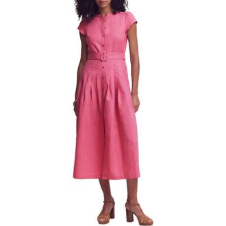 Boden Arabella Linen Blend Maxi Dress in Vintage Rose at Nordstrom, Size 14