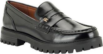 Tommy Hilfiger Yesen Faux Leather Loafer in Black at Nordstrom, Size 8.5