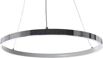 Beliani L&aacute;mpara De Techo Led De Metal Plateado Aluminio Anillo &Oslash; 40 Cm Glamour Moderno