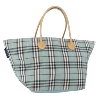 Burberry Pre-owned Tote Bags, female, Blue, Size: ONE SIZE Pre-owned Vintage Nylon Hand Bag