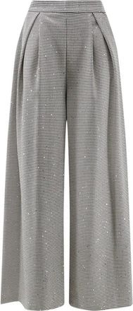 Actualee Pantaloni Pied-de-poule con Paillettes - - Trousers - Donna - Nero - L