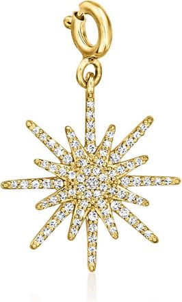 Ross-Simons Diamond North Star Charm in 18kt Gold Over Sterling