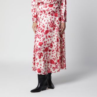 Isabel Marant Gonna Hilza in georgette di seta d&eacute;vor&eacute; stampata