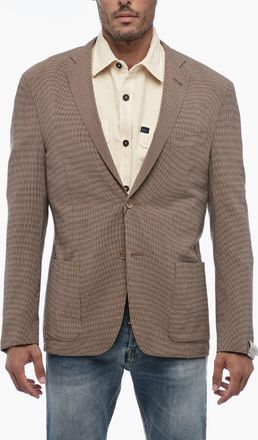 Corneliani Blazer Semifoderato con Motivo Hopsack Corneliani