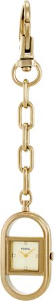 Fossil Quartz Crystal Gold Dial Ladies Watch Bag Charm ES5487