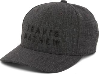 Travis Mathew Rockdale Snapback Baseball Cap in Heather Black at Nordstrom Rack