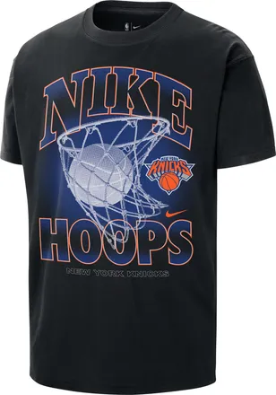 Nike New York Knicks Courtside Nike Mens NBA Max90 T-Shirt in Black | HQ1274-010