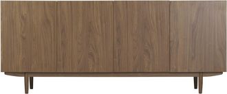 Miliboo Aparador Vintage Con 4 Puertas De Madera Oscura 180 Cm Sanaa