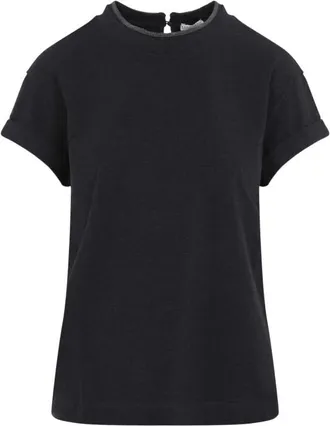 Brunello Cucinelli Black Cotton T-shirt