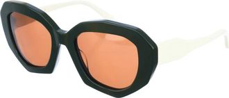 Marni Ovale Zonnebril - Dames - Zonnebrillen - Wit - ONE Size - Accessoires