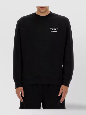 Dr&ocirc;le de Monsieur cotton slogan sweatshirt