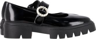 Stuart Weitzman Nolita Platform Mary Janes in Black Patent Leather