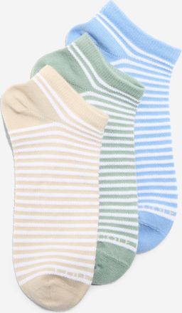 Cole Haan Womens 3-Pair Textured Stripe Super Soft Low Cut Socks - Green