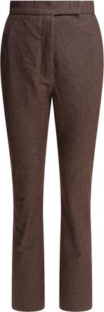 Max Mara Womens Galizia Trousers - Brown Cotton - Size EU 40 (Womens)