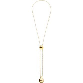 UNOde50 18K Gold-Plated Necklace with Height-Adjustable Chain with Two Weights at Nordstrom