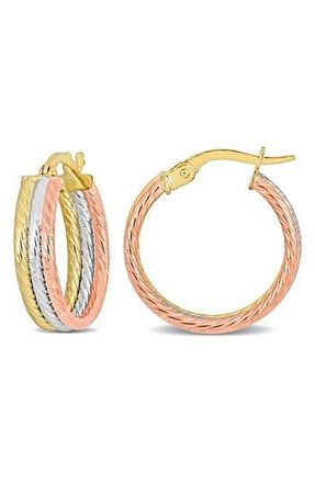 Delmar Twisted Triple Hoop Earrings in Multi-Color at Nordstrom Rack