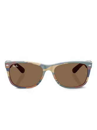 Ray-Ban Occhiali da sole squadrati New Wayfarer camouflage - Marrone