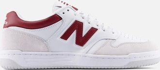 New Balance Mens New Balance 480 Trainer White/Burgundy - Red - Size: 10