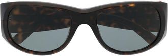 Marni Eyewear round frame tortoiseshell sunglasses - women - Acetate - 57 - Brown