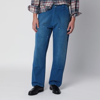 Willy Chavarria Jeans Carpenter blu in cotone