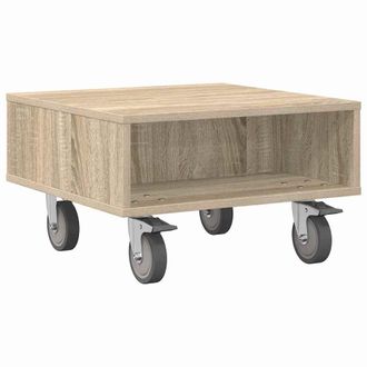 vidaXL Mesa Lateral Con Ruedas Roble Sonoma 50,5 X 50 X 30 Cm Vidaxl