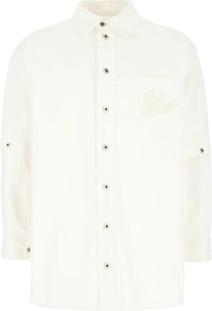 Off-white Stijlvolle Jassen voor Mannen - Heren - Casual Overhemden - Wit - 2XS - Katoen - Overhemden