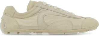 Prada Ivory Suede Sneakers