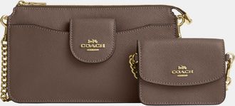 Coach Womens Poppy Crossbody Bag - Brown Leather - One Size