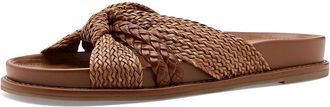 Vince Camuto Gryfynn Knotted Woven Slide Sandals Womens Sandals Golden Walnut : 5.5 M