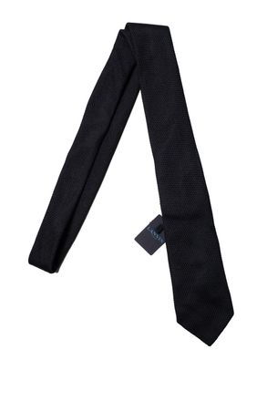 Lanvin zwarte gestructureerde stropdas