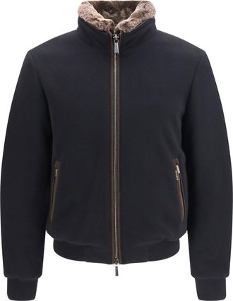 Moorer Mens Bomber Jacket Bellati Mrw Black Padded & Down