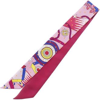 Herm&egrave;s Pre-owned Hermes Plumetis Silk Twilly Scarf Ladies EV0QEY1ZUF1VB679
