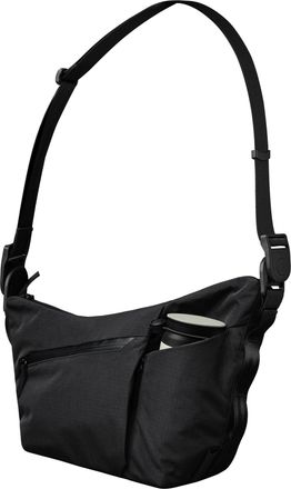 Alpaka Flow Satchel 4L - Premium EDC Crossbody Bag, Key Tether,Expandable Bottle Pocket - Luggage Pass-Through, Weatherproof Fabric Black Axoflux 210D,Couple