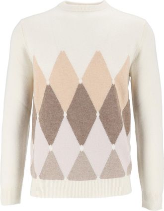 Ballantyne Argyle Cashmere Crewneck Sweater
