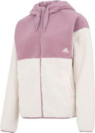 adidas (WMNS) adidas BOS Fleece Jacket Asia Sizing Purple White HN0670