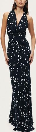 Nocturne Halter Neck Printed Maxi Dress in Multi-Colored at Nordstrom, Size X-Small Eu