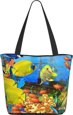 AOOEDM Colorful Fish Ladies Shopping Bag 13x11x7in.The Perfect ValentineS Day Gift.It Is The Best ValentineS Day Gift For Mom, Daughter, Wife,Etc