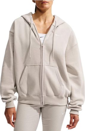 Nike (WMNS) Nike Studio Fleece Medium Weight Oversized Hoodie Cream II Sail IM8084-236