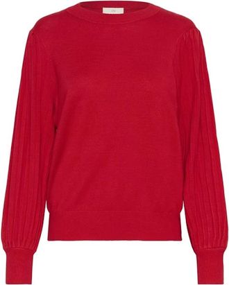 Kaffe KAlone Knit Pullover - - Knitwear - Donna - Rosso - 2XL