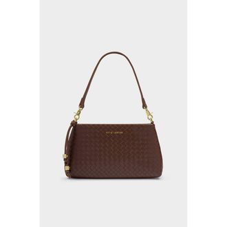 Katie Loxton Nova Small Shoulder Bag in Dark Chocolate Woven at Nordstrom