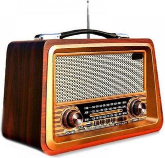 OEM Radio Retro Port&aacute;til Con Altavoz Bluetooth Inal&aacute;mbrico, Receptor De Radio Est&eacute;reo Am/fm, Conexi&oacute;n Usb, Tf, Aux Y Mp3, Modelo Cl&aacute;sico
