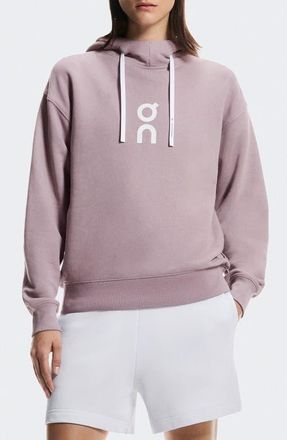 On Club Oversize Organic Cotton Blend Hoodie in Heron at Nordstrom, Size X-Small