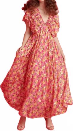 Celia B Vega Midi Dress In Pink