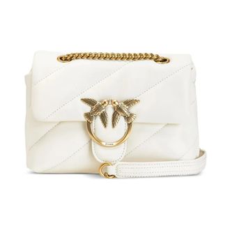 Pinko Mini Love Puff - Dames - Schoudertassen - Wit - ONE Size - Nylon - Tassen