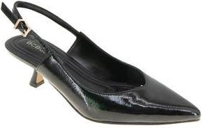 BCBGeneration Kira Slingback Kitten Heel Pump in Black Patent at Nordstrom Rack, Size 6.5