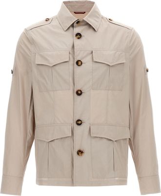 Brunello Cucinelli Beige Cotton Full-Length Mens Jacket
