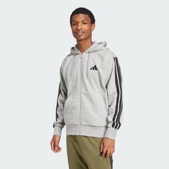 adidas Mens adidas Essentials 3-Stripes Fleece Hoodie