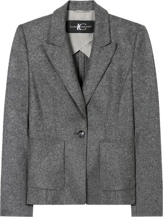 Luisa Cerano Grijze Flanellen Blazer - Dames - Blazers - Grijs - M - Wol - Jassen