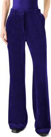 Akris Celia Corduroy Pant In Ultra Violet