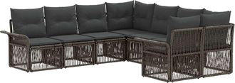 vidaXL Conjunto De Sof&aacute;s De Jard&iacute;n 8 Uds. 8-n&uacute;mero De Plazas Vidaxl